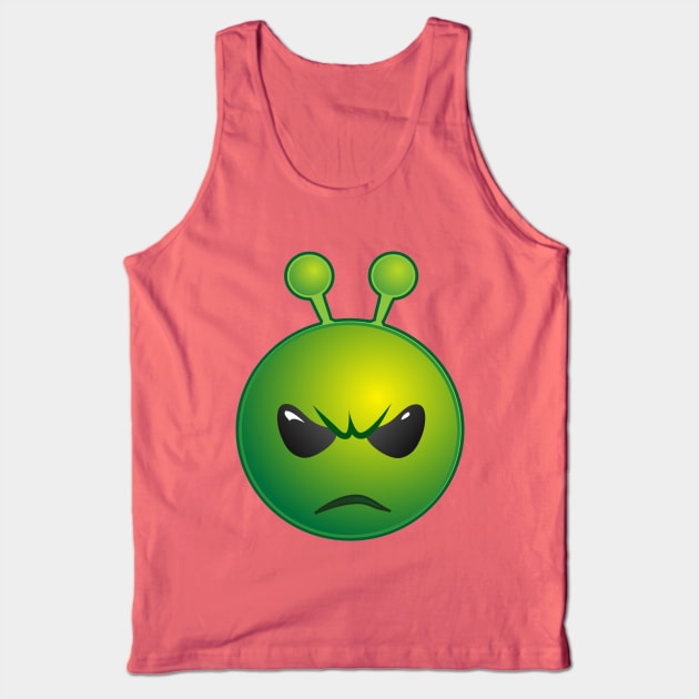 Funny Alien Monster ET Extraterrestrial Martian Green Man Emoji for Women, Men and Kids 17 Tank Top by PatrioTEEism